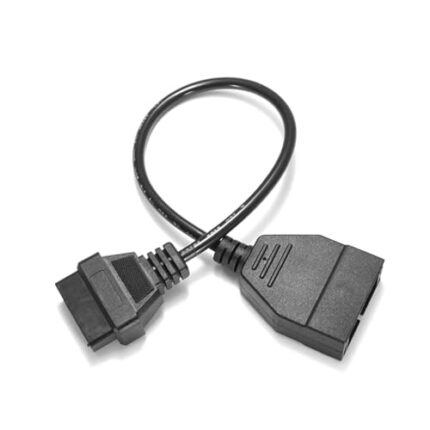 XIZAKEE 1 PC OBD1 Scanner Connector, OBD1 to OBD2 Scanner Cable, 12 Pin to 16 Pin Code Reader, OBD1 to OBD2 Socket Scan Diagnostic Extension Tool, Compatible with GM (Black)