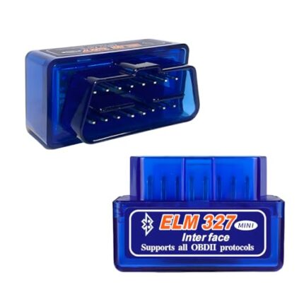 YTFRL 2 PCS ELM327 OBDII Car Auto Diagnostic Scanner, Mini ELM327 Interface Bluetooth Engine Fault Code Reader, Professional Wireless Failure Detector Compatible with OBD2 Vehicles