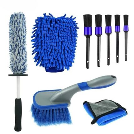 ZQLTQL Car Interior Cleaning Kit for Chevrolet Malibu 2024, Automobile Detailing Kit Interior Cleaner, Car Detailing Brushes, Vehicle Wash Cleaning Kit,B-9PCS