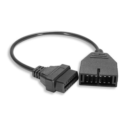Zosgrew OBD1 to OBD2 Adapter, Car Code Reader/Scanner Connector, 12 Pin OBD1 to 16 Pin OBD2 GM Adapter, Diagnostic Extension Tool Cable Connector, Compatible with GM (Black)