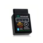 leechio 1 PC Bluetooth OBD2 Wireless Code Reader, Mini Bluetooth Diagnostic Reset Tool, OBDII Scanner with Exclusive App, Compatible with iOS & Android & Windows (Black)