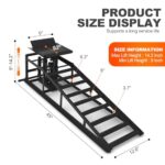 Heavy Duty Car Ramps w/ Hydraulic Jack: 11000LBS Portable Lift for Home Garage - Image 3