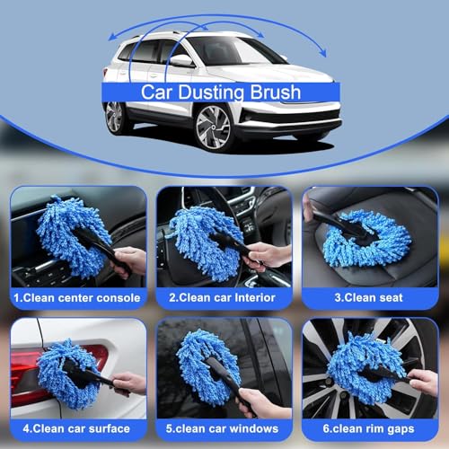 Honda Civic Type R Interior Cleaning Kit: Pro Detailing Brushes, 9-Piece Set - Image 3