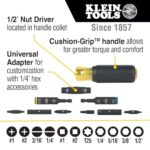 Klein Tools 11-in-1 Impact Rated Multi-Bit Screwdriver & Nut Driver Set - Image 3