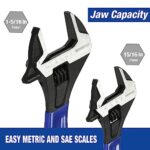 WORKPRO Adjustable Wrench Set 6-10 Inch Chrome Vanadium Steel Precision Tools - Image 3