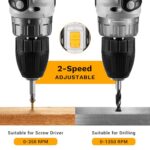 DEKO PRO 20V Cordless Drill Set with Battery and Charger Kit - Image 4