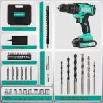 COMOWARE 20V Cordless Drill Set 34pcs 266 In-lb Torque Battery Kit - Image 3