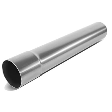 3 Inch DIY T304 Stainless Steel Exhaust Muffler Straight Pipe, Tailpipe 3"ID to 3"OD Exhaust Extension Tube Tailpipe 18" Length Universal Fitment