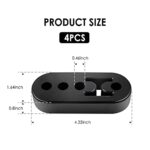 Universal 4pcs Exhaust Hanger Kit 12mm EPDM Shock Absorber Muffler Bracket - Image 2