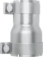 PALOZO Stainless Steel 2.5 to 3 inch Exhaust Adapter with Clamp, 2.5" ID to 3" ID Exhaust Reducer Connector Pipe with Clamp