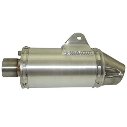 DJ-Motor 38mm Exhaust Muffler T4 Style Silver Stainless Steel For Pit Dirt Bike ATV Quad Motorcycle
