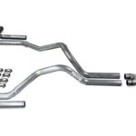 Truck Exhaust Kits - Shop Line Dual Exhaust Sytem 2.5 inch Aluminized Pipe Y Pipe With Side Exit Adapters
