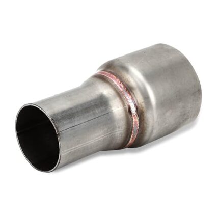 1.75 to 2.5 Exhaust Adapter, 63mm/2.5in to 45mm/1.75in Exhaust Reducer Connector Pipe, Exhaust Muffler Clamp, Standard Straight Coupler Tube with Hole