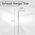 9.5" Welded Steel Exhaust Hanger Rods 90 Degree Bent 2 Pack - Image 2