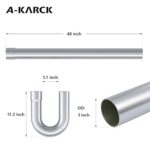 3" Stainless Steel Exhaust Pipe Kit 8PC Mandrel Bend U-Bend DIY - Image 2