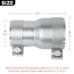 Universal Stainless Steel Exhaust Reducer Adapter 2.5"-3" | Performance Pipe Connector Clamp - Image 2