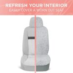 Carbella Gray Sherpa Fleece Car Seat Covers 2pk Soft Plush SUV - Image 6