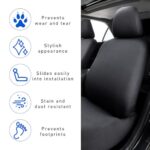 Universal Black Car Seat Covers - Elastic Full Protection, Easy Clean Fabric - Image 5