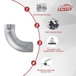 LCGP 4 Inch 90 Degree Exhaust Elbow Pipe Aluminized Steel Tube - Image 6