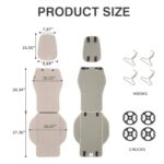 Breathable Sideless Car Seat Covers - Universal Fit, Non-Slip, Beige, 2 Pack - Image 6