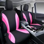 Pink & Black Sporty Car Seat Covers | Universal Fit | Cute Women's Design - Image 2