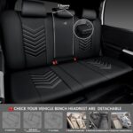 Ultimate 3D Foam Car Seat Covers: Waterproof Leather, Full Set, Universal Fit, Black - Image 4