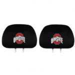 Ohio State Buckeyes Car Accessories Set: Headrest Covers and Floor Mats - Image 2