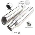 Stainless Steel Diesel Exhaust Tip 2.5" Inlet 4" Outlet Universal Polished Tailpipe - Image 5