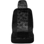 BDK Black Maui Tropical Front Car Seat Covers 2 Pack Universal Fit - Image 4