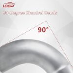 LCGP 4 Inch 90 Degree Exhaust Elbow Pipe Aluminized Steel Tube - Image 5