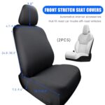 Universal Black Car Seat Covers - Elastic Full Protection, Easy Clean Fabric - Image 2