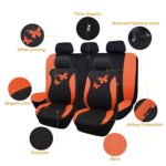 Stylish Orange Butterfly Car Seat Covers - Full Set for Women, Universal Fit - Image 2