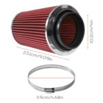 High-Performance Washable Air Filter for Trucks | 4" Cold Intake System | 231mm Inlet - Image 6