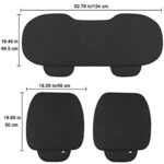 West Llama PU Leather Car Seat Covers Set Front Rear Black Universal - Image 8