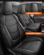 Toyota RAV4 2019-2025 Waterproof Leather Car Seat Covers Full Set 5PC Custom Fit - Image 7