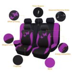 Stylish Purple Butterfly Car Seat Covers for Women | Universal Fit Full Set - Image 2