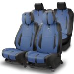 Navy Blue Universal Car Seat Covers Full Set for Cars Trucks SUVs - Image 3