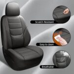 BABYBLU Leather Car Seat Covers Full Set Waterproof Universal - Image 4