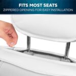 MotorBox White Leather Car Seat Covers Front Semi Custom Fit SUV - Image 3