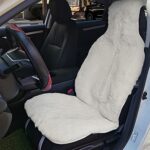 Premium Merino Lambskin Car Seat Cover - Ultra Soft Universal Fit, Ivory Sheepskin - Image 2