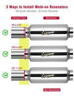 Upower 2.5" Stainless Steel Exhaust Resonator Muffler 11.5" Long - Image 3