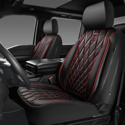 car seat covers red and black