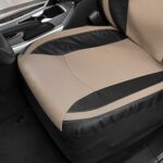 Premium Beige Leather Car Seat Covers | Truck SUV Van | Universal Fit Bucket Seats - Image 3