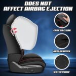 VW Golf Seat Covers 2000-2021 Luxury Nappa Leather Black 2pc - Image 4