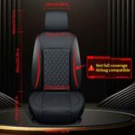 Joy Forserve Nissan Leather Seat Covers Waterproof 2 Pack Black - Image 3