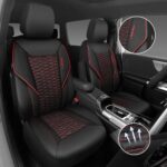 Ultimate Comfort 3D Mesh Leather Car Seat Covers - Breathable, Universal Fit, Black/Red - Image 9