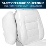 MotorBox White Leather Car Seat Covers Front Semi Custom Fit SUV - Image 5
