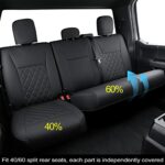 LUCKYMAN CLUB Waterproof Leather Seat Covers for Ford F150 F250 F350 - Image 5