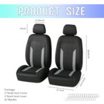 Breathable Mesh Car Seat Covers Gray - Cool Comfort & Sweat Reduction 4PC Set - Image 2