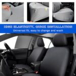 Universal Black Car Seat Covers - Elastic Full Protection, Easy Clean Fabric - Image 4